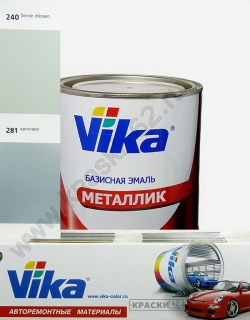 240 Белое облако VIKA металлик базисная эмаль