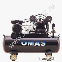 Компрессор OMAS AirMax 100/360.2 (220В, 360л/мин, 100л, 10бар, 2.2кВт, 80кг, 2 цилиндра)